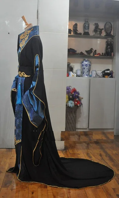 Мужской костюм ханьфу черный синий для косплея 1628|hanfu costume|costume hanfuhanfu cosplay |