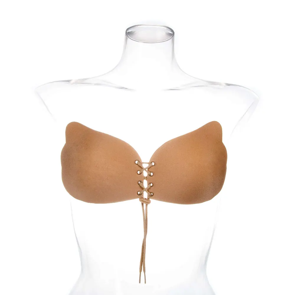 Sexy Women A C Cup Self Adhesive Invisible Bra Strapless Waterproof