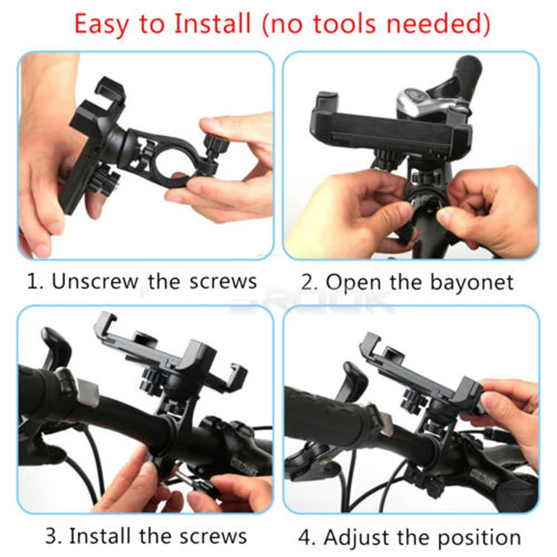 Universal Bike Bicycle Adjustable Cell Phone GPS Handlebar Mount Bracket Adapter Holder Clip Bicycle Accessories #FS#4ST28 (11)