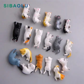 

Sleeping Cat Dog Fridge magnets Kitten Lying cartoon Animal whiteboard sticker Refrigerator Magnets Kids toy Home Decoration