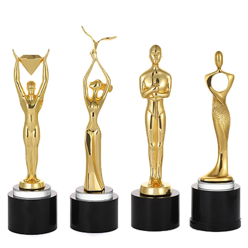 

Creative Oscar Trophy Statue Metal Cup Trophy Awards General Purpose Oscar Trofeos Music Trophies Craft Souvenir R1664