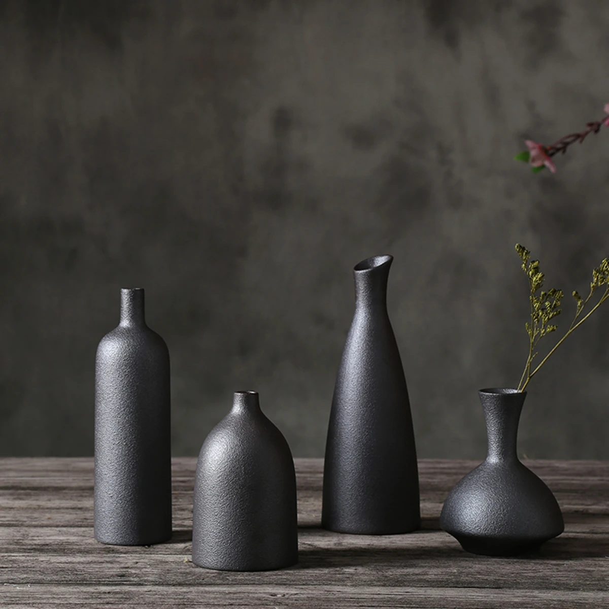 Классическая черная фарфоровая ваза для цветов декоративно-прикладное искусство керамики домашнее офисное настольное украшение художественные ремесла стиль DIY ваза подарок
