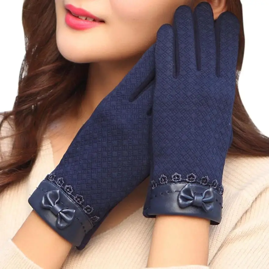 Модные женские зимние осенние спортивные теплые перчатки Eldiven Guantes mujer кожаные Luvas