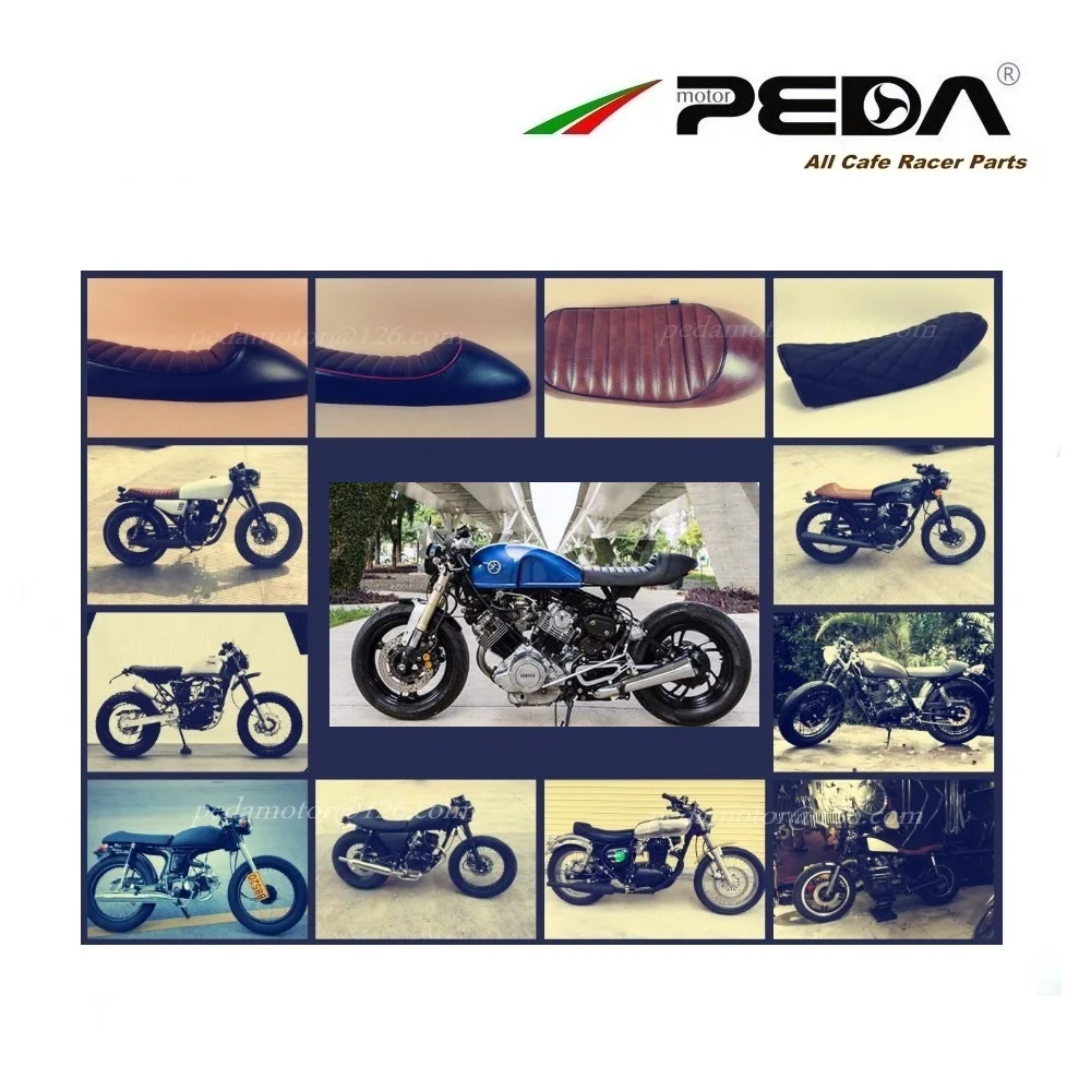 A9 PEDA Кафе Racer Seat A Hump 60 см черный для HONDA CG YAMAHA SR мотоциклетные винтажные кожаные