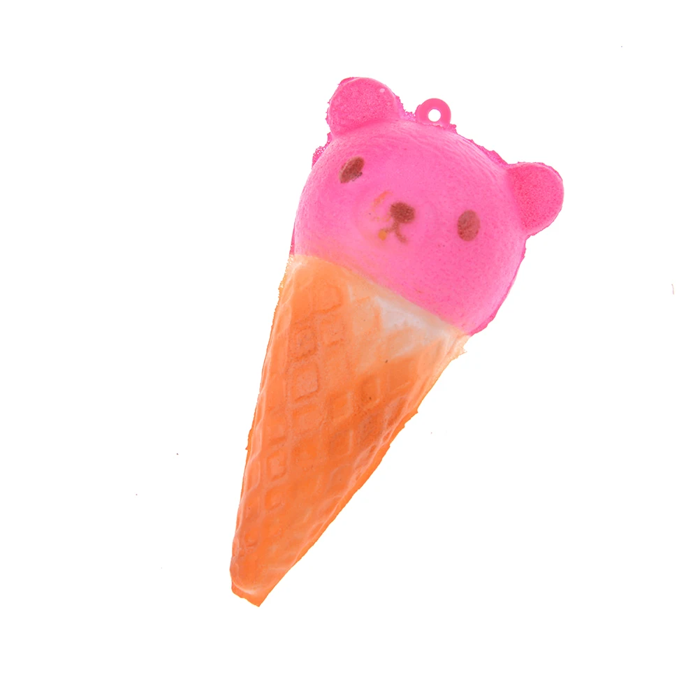 kawaii Colorful Bear Ice cream Squishy Super Slow Rising Soft Phone & Bag Accessories  Bread Cake Toys Gift Animal Panda Jumbo