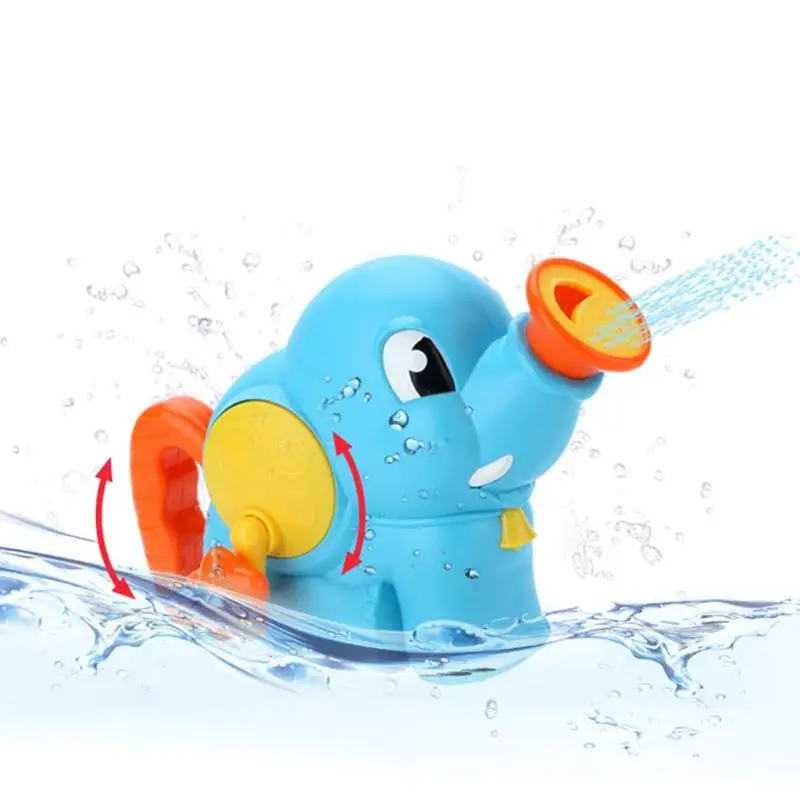 Детские Игрушки для ванны мультяшный Слон детский Забавный ABS плавающий спрей водяная Ванна игрушки Пластиковые Слон Игрушки для ванны милый мультфильм детский душ