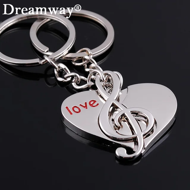 Buy Couple Keychains LOVE Heart Keychain Music Note