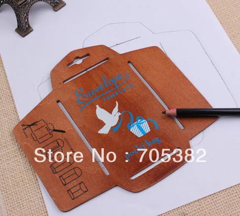 

1PC Size:15.7x15.3cm New Wooden Envelope Template Manual Stencil Mould Make Envenlopes(SS-5959)