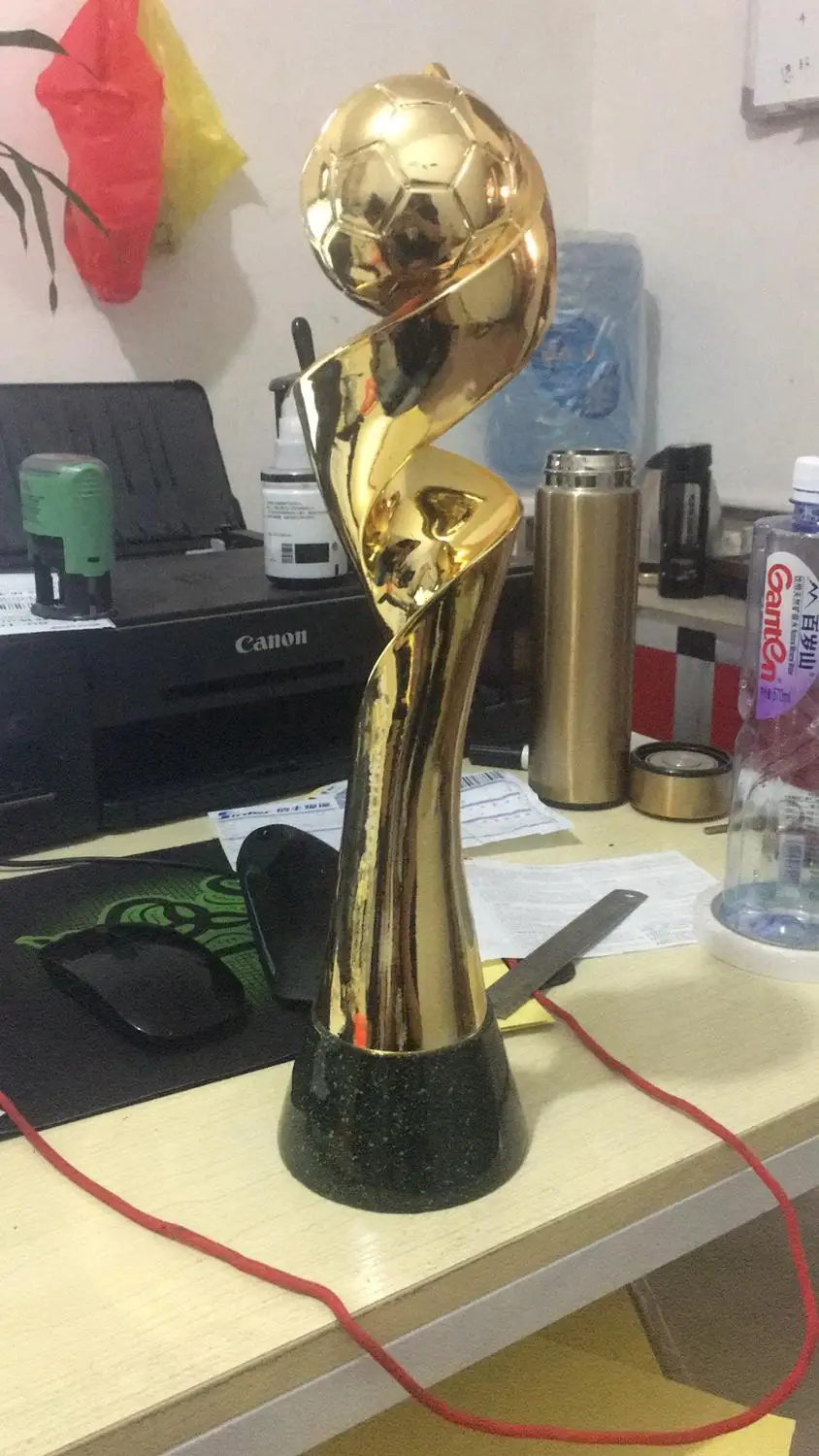 

Free shipping full size 38cm women world trophy cup 2014 Football Champion Award