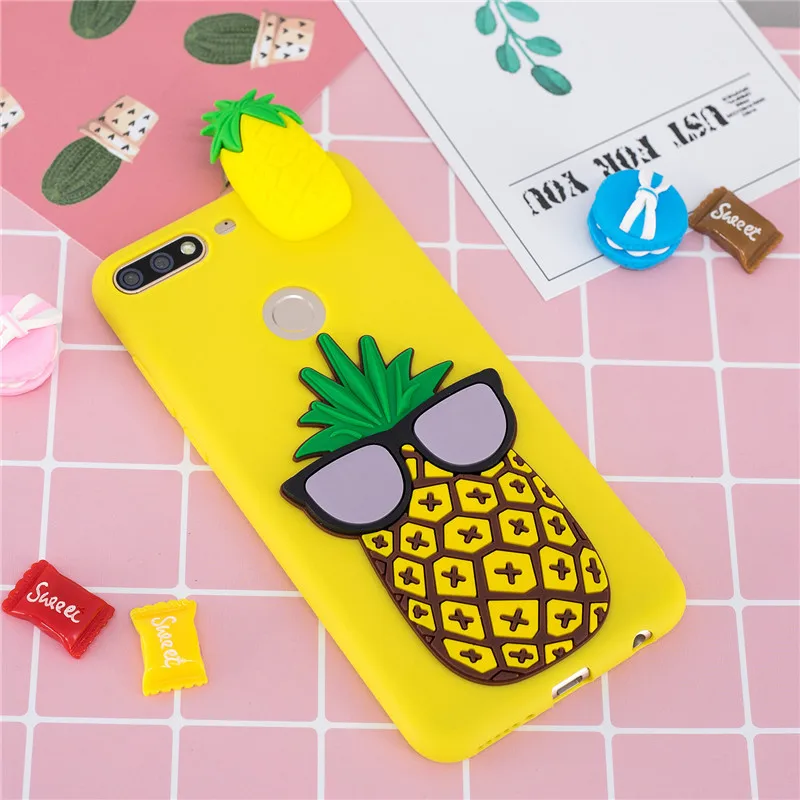 Y7 чехол для Coque huawei Y7 чехол s для huawei Y7 Prime чехол мультяшная 3D кукла игрушка Мягкий силиконовый чехол для телефона для женщин