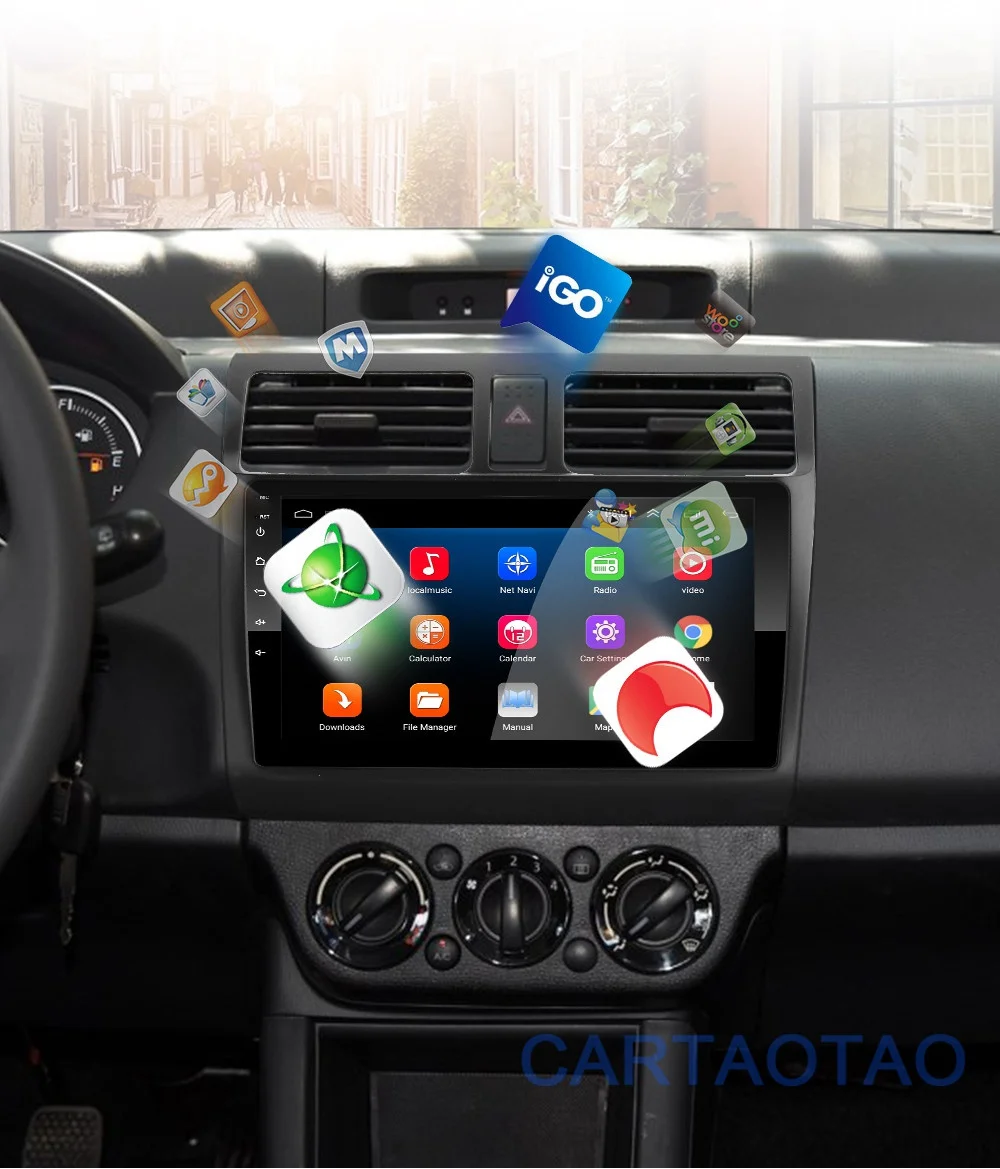 2G+ 32G 10," 2din Android 8,1 GO автомобильный dvd-плеер для Suzuki Swift 2005 2006 2007 2008- автомобильный Радио gps навигация wifi плеер