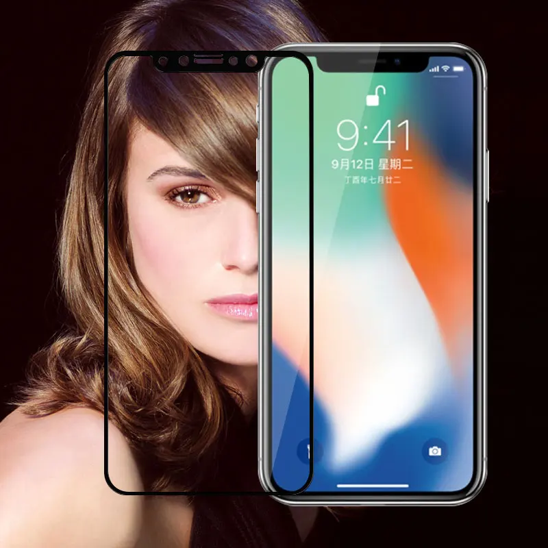 Full Cover Flim For iPhone X Tempered Glass Original Protective Flim 2.5D 9H For iPhone X Screen