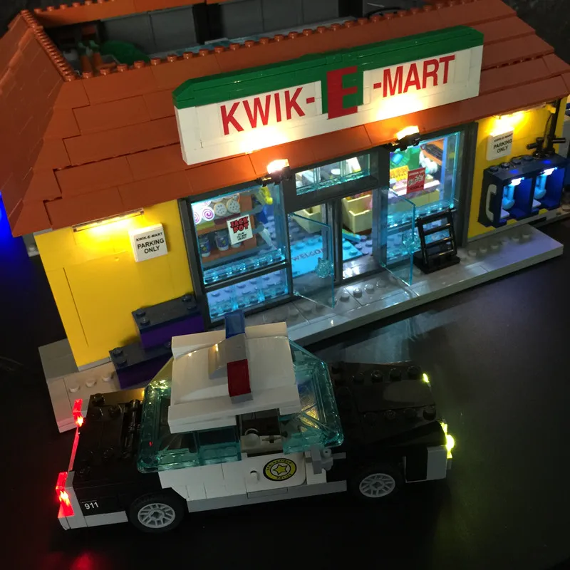 Upgraded Led Light Kit For lego The Kwik E Mart Building Block Model