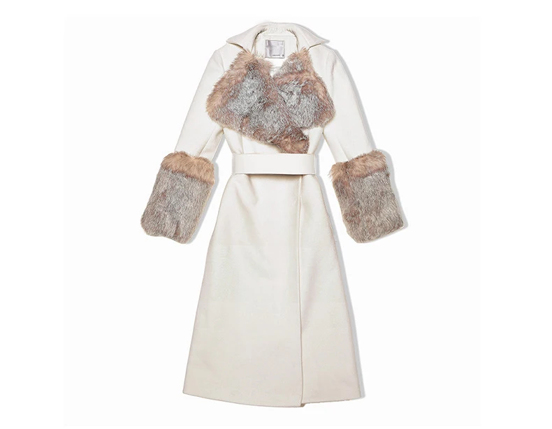 Elegant Female Overcoat New Fashion 2018 Winter Fashion Women's Fur Collar Long Sleeve Woolen Winter Long Coats For Women C3138 Elegant Female Overcoat New Fashion 2018 Winter Fashion Women's Fur Collar Long Sleeve Woolen Winter Long Coats For Women C3138