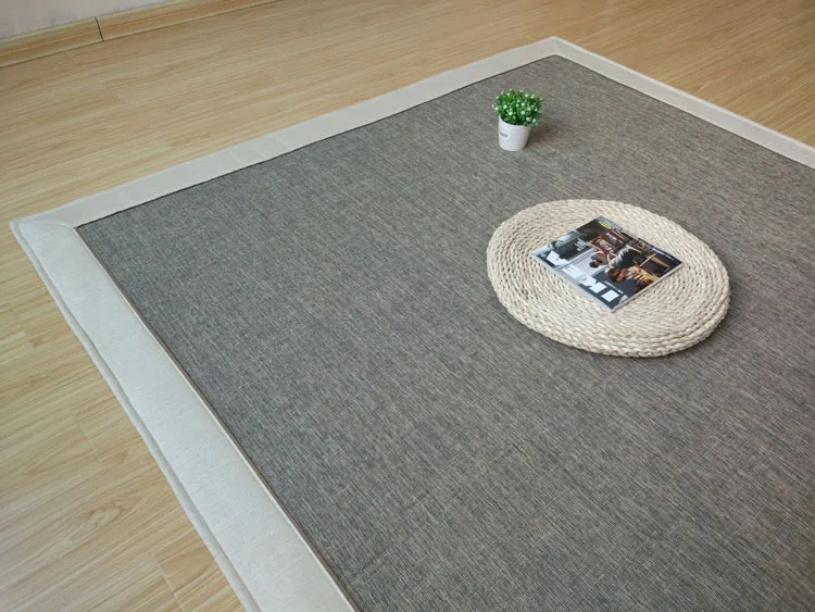 Горячий японский стиль Хлопок Конопляный ковер йога коврик спальня домашний пол большой ковер