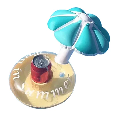 Надувной зонт держатель чашки для напитков надувные плавающие игрушки для воды вечерние аксессуары для бассейна пляжные игрушки для воды - Цвет: Синий