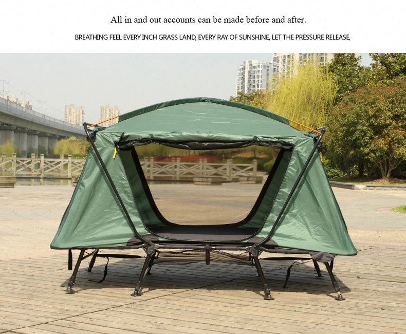 l46 double layer elevated tents folding waterproof tent cot for 1 2
