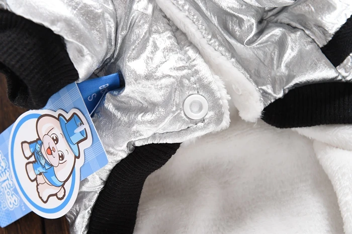 Новые серебряные костюмы для собак XS XXL зимняя одежда для домашних животных пальто для французского бульдога терьера Маленькие Средние аксессуары с животными