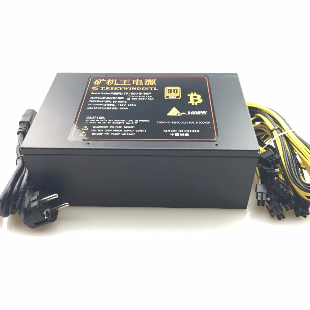 Бесплатная доставка 1600 Вт psu Ant S7 A6 A7 S9 L3 bitmain antminer s9 BTC Майнер машина для сервера