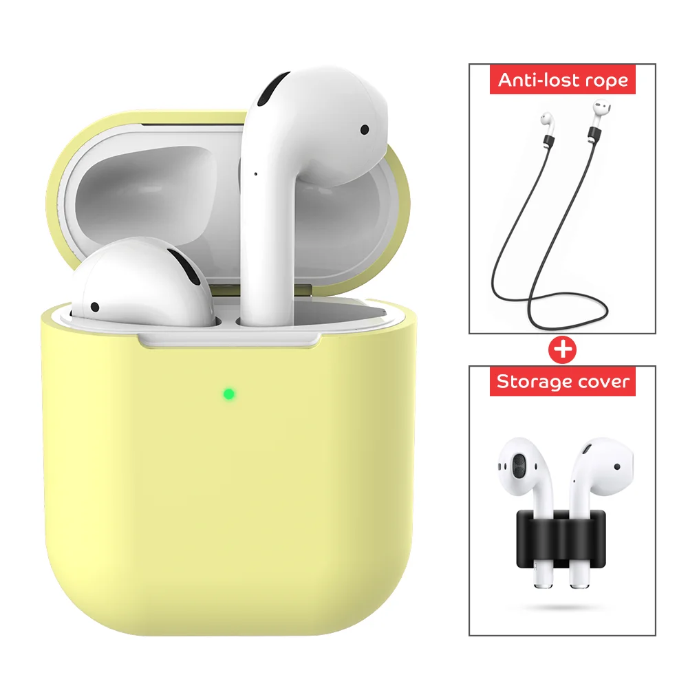 Премиум силиконовый чехол для Apple AirPods 2 Наушники зарядка мягкий чехол для Air Pods 2nd корпусы гарнитурные Наушники Аксессуары - Цвет: 05