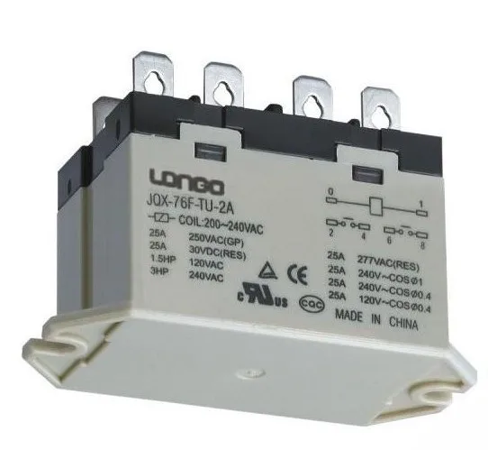 

1PC Longo JQX-76F-TU-2A 25A Power relay 12VAC/24VAC/110VAC