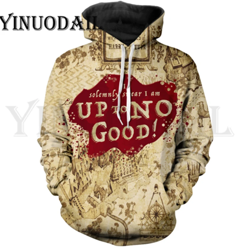 

Green Letter Gryffindor Fans Made 3D Printed Hoodie with Pocket Ravenclaw for Unisex Costume Voldemort Sweatshirt Magic Hoodies