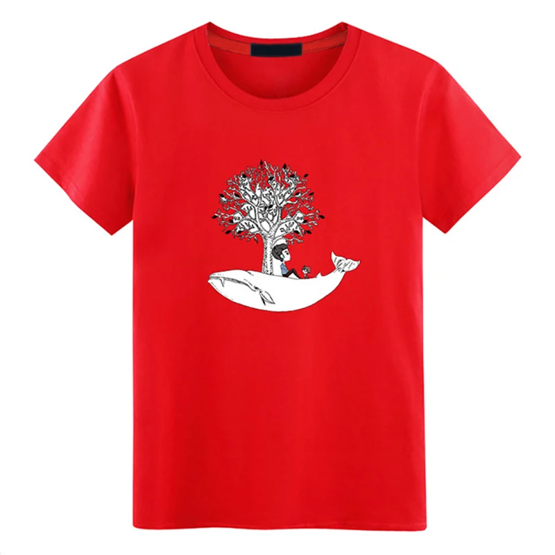 

Cotton trend new summer men's T-shirt popular casual cartoon printing fashion loose large size men's short sleeve