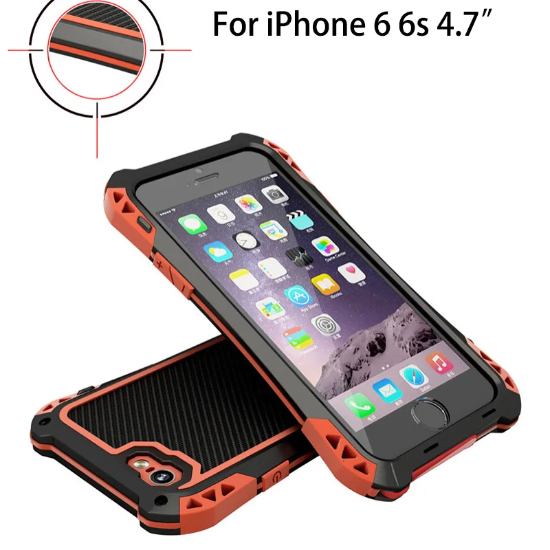 bilder für Original Nur Rüstung Fall Für iPhone 6 Unterwassergehäuse Für iPhone 6 s Aluminium Wasserdichte Shockproof kohlefaser fall bilder für Original Nur Rüstung Fall Für iPhone 6 Unterwassergehäuse Für iPhone 6 s Aluminium Wasserdichte Shockproof kohlefaser fall