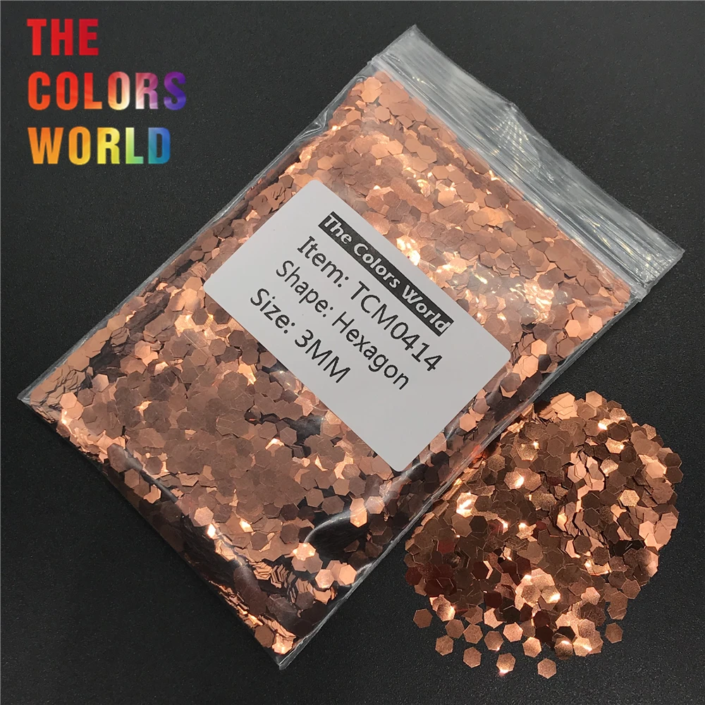 TCM0414 Bright Bronze Color Metallic Luster Hexagon Shape Nail Glitter Art Decoration Makeup Face Paint Henna Handwork DIY | Красота и