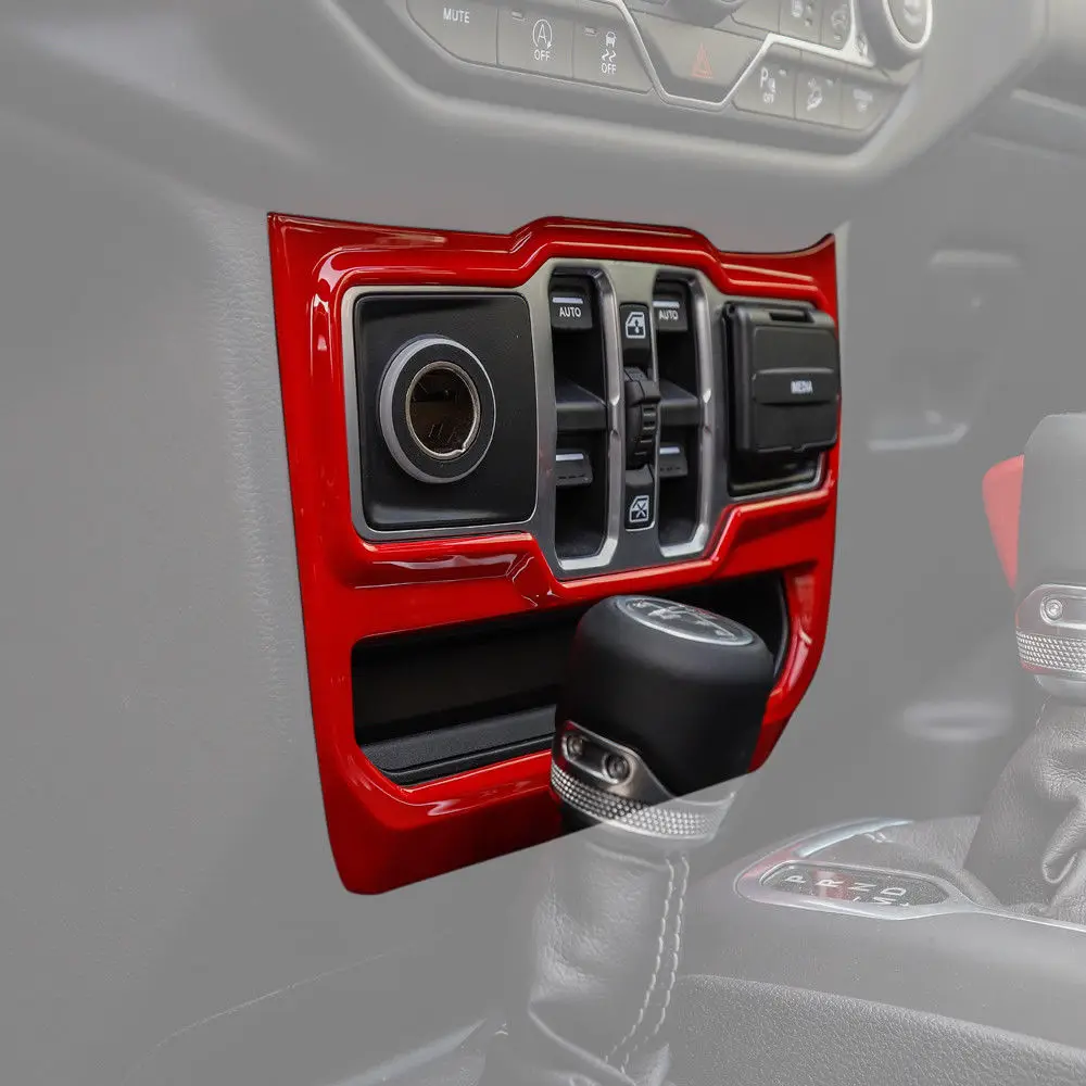 Для Jeep Wrangler JL Автомобильная Дверь Окно Панель управления декор крышка красный