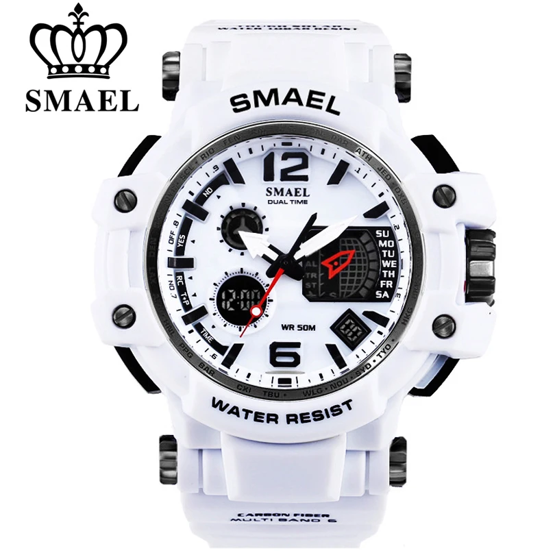 

SMAEL New Men Watch Sport Watch LED Digital 50m Waterproof Casual Watch S Shock Male Clock 1509 Watch Man Relogios Masculino