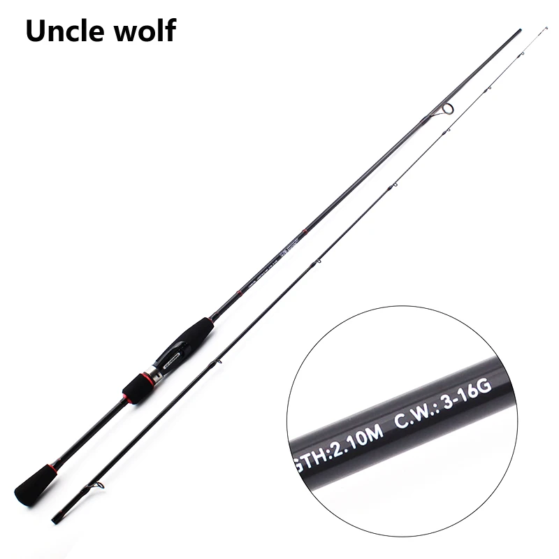 

Spinning Rod Fast Action 2.1M Ultralight Spinning Rods Canne a Peche Spinning Pour Leurres Carbon rod 3-16g Lure wt. spin olta