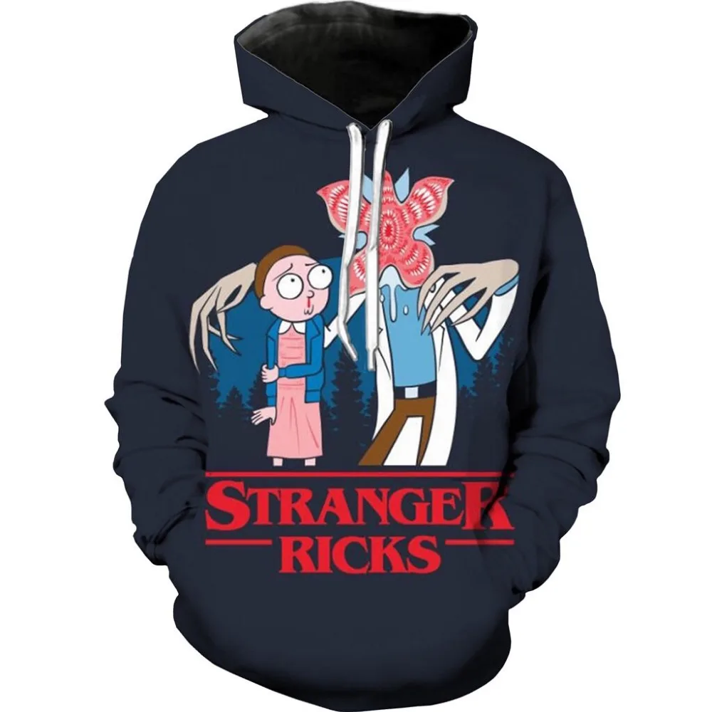 RICK AND MORTY STRANGER RICKS HOODIE Personality 3D Printed Ricka And ...