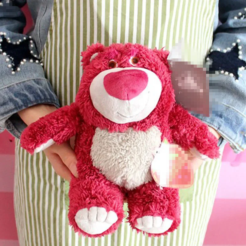 

25CM Toy Story Lotso Bear Strawberry Bear Stuffed Soft Toys for Kids with Strawberry Smell