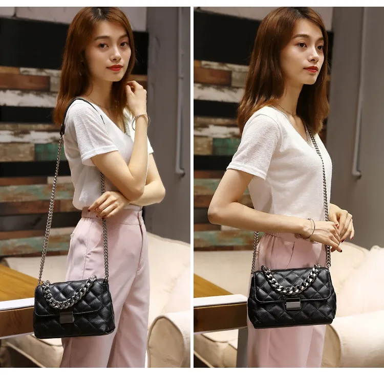  NIGEDU Messenger Bags women Chains Shoulder Bag Diamond lattice luxury handbags women bags designer - 32959886248