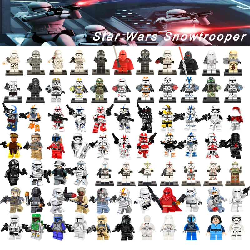

1Pcs Legoelys Star Wars Figures Han Solo Aayla Secura Ahsoka Tano Army Storms Ewok Troopers Clone Troopers Building Block Toys