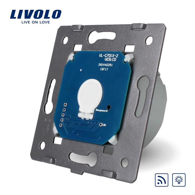 Livolo EU Standard Wall Light Remote Touch Dimmer Switch Without Glass Panel 110 250V VL C701DR