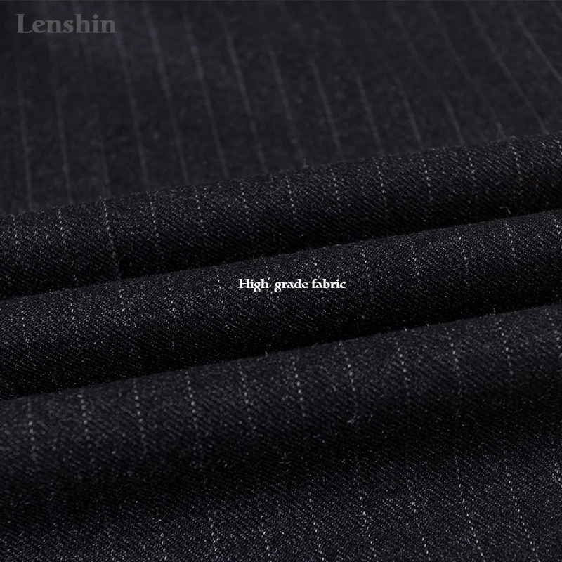Lenshin комплект из 2 предметов, высококачественные черные мягкие полосатые брючные костюмы, офисные женские деловые униформы, Женская официальная Рабочая одежда