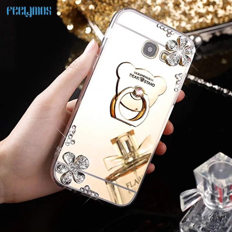 3D Алмазный Блестящий зеркальный чехол для телефона samsung Galaxy J7 Prime G610F J3 J5 G570F J2