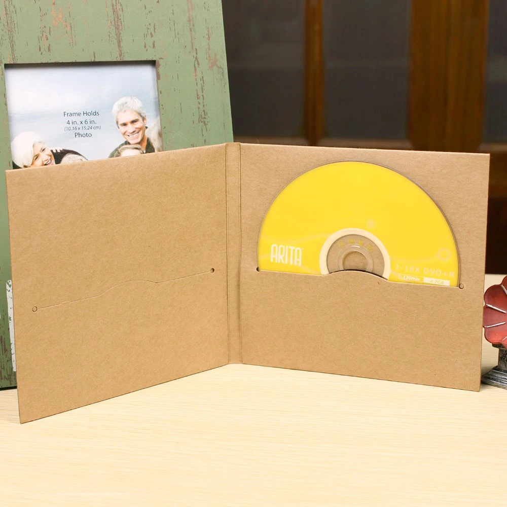 DHL 500 unids/lote 13,5*14,5 cmThick papel Kraft CD sobres 2 CD DVD manga Kraft caso cubierta de la caja del sostenedor CD|box lot|lot lotlot dhl - AliExpress