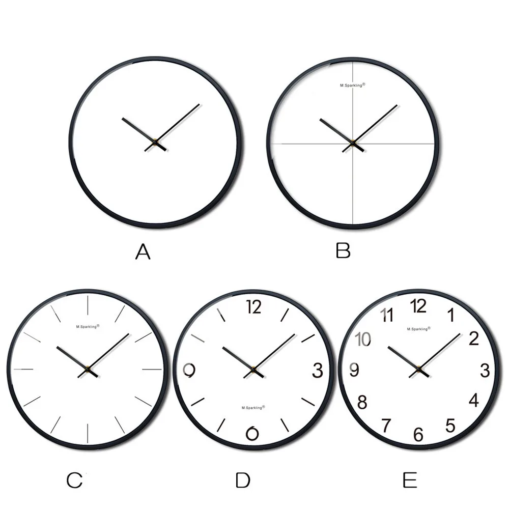 

2019 New European Minimalist Creative Wall Clock Living Room Decorated With Metal Clock Stickers Klok Wall Clock Modern Design