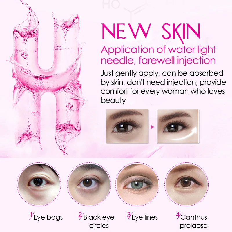 Hyaluronic acid liquid eye Serum cream moisturizing Anti-Wrinkle Anti Aging plant extract essence Ageless Skin Care cosmetic
