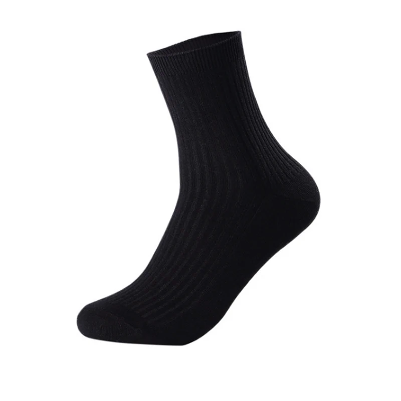 Хлопковые мужские носки, одноцветные, черные, белые, повседневные носки, попсокет, вертикальные полосы, дизайн, мягкие мужские носки, 2 пар/лот