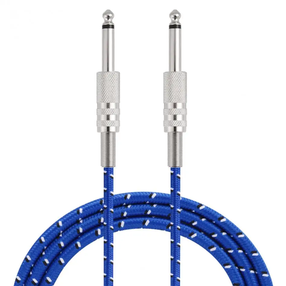 Mono Guitar Cable Male to Male Wire Cord 6.35mm Straight Plug for