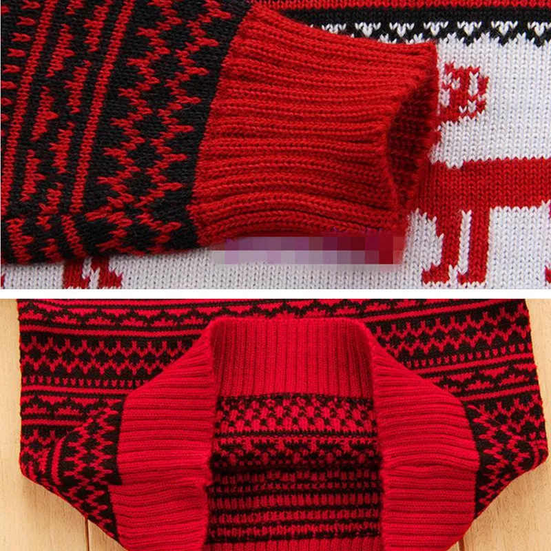Funfeliz; Детские Рождественские свитера; Детский Зимний пуловер; цвет красный, серый; вязаный свитер с воротником под горло для мальчиков и девочек; От 4 до 9 лет