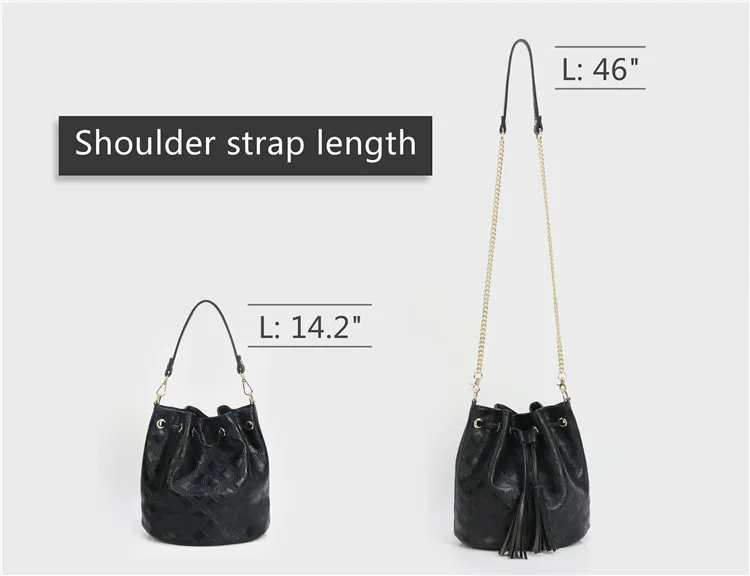 Micom Fashion Leather Drawstring Bucket Bag Women Vintage Tassel Messenger Ladies Handbags Crossbody Thread Shoulder Bags bao (19)