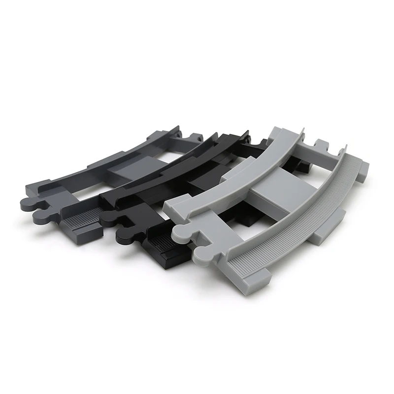DIY Big Size Railway Cross Train Track Building Blocks Compatible Duploe Classic Car Accessories Sets Bricks Parts Toys for children (14)