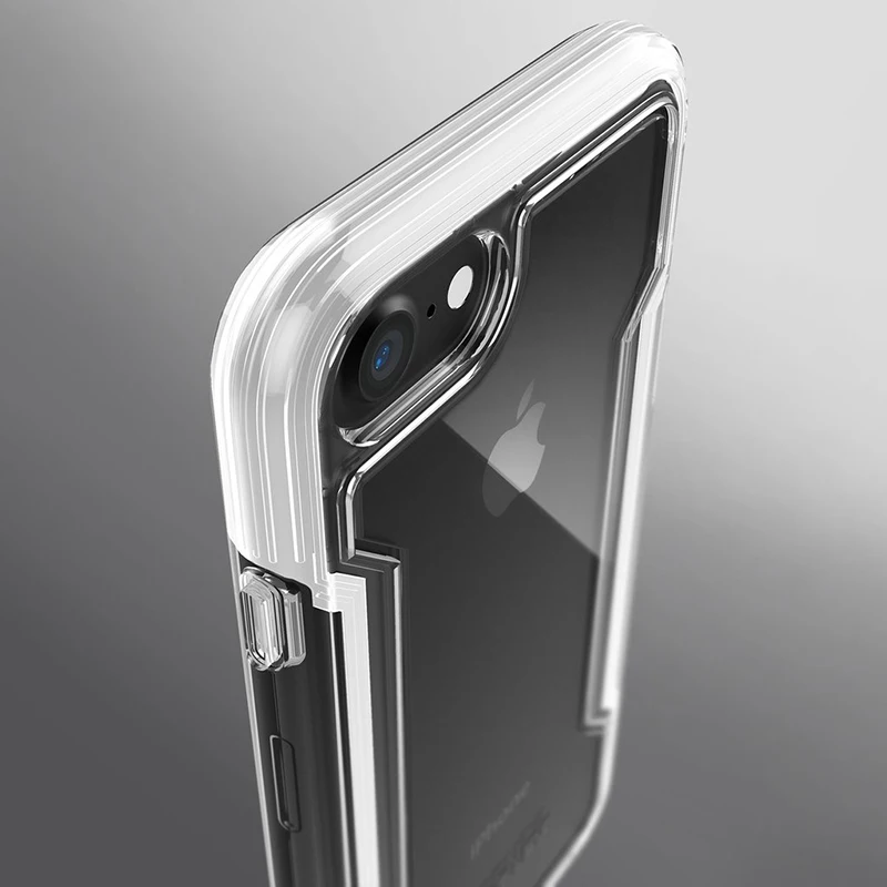 Защитный прозрачный чехол X Doria для телефона iPhone SE2 7 8 военного класса проверенный