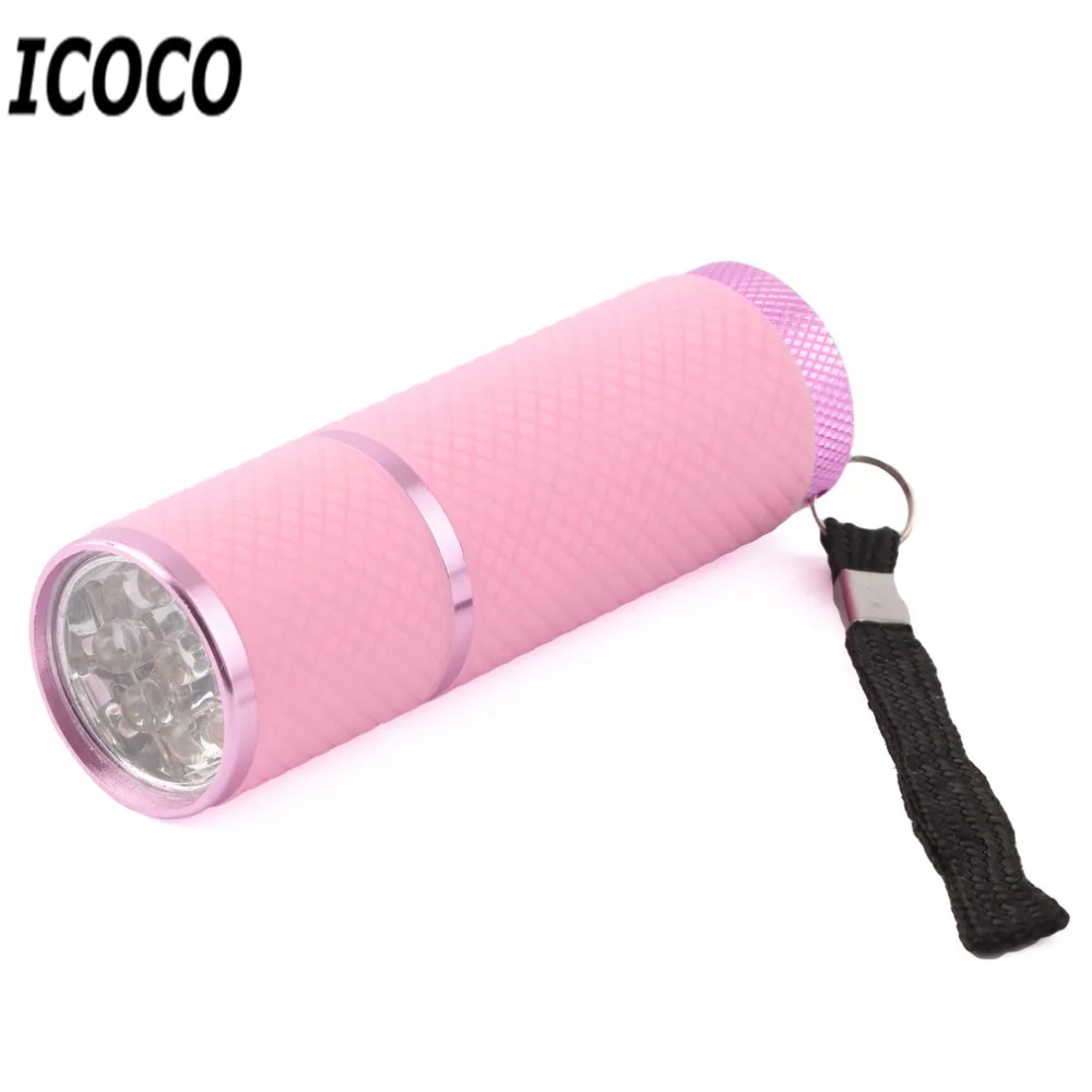 ICOCO Новый мини 9 LED Портативный 15s Быстросохнущий фонарь для сушки ногтей лампа