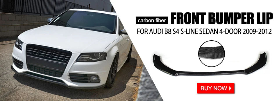 FRP черный грунт передний бампер спойлер сплиттеры для Audi A4 B8 Sline S4 седан 4-дверь 2009-2012